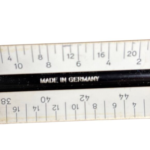Eugene Dietzgen 1656-BG Engine Divided Triangular Plastic Ruler Germany - Picture 6 of 6